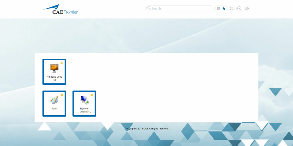 CAE Frontier – VMware Horizon View 7.3.2
After Login