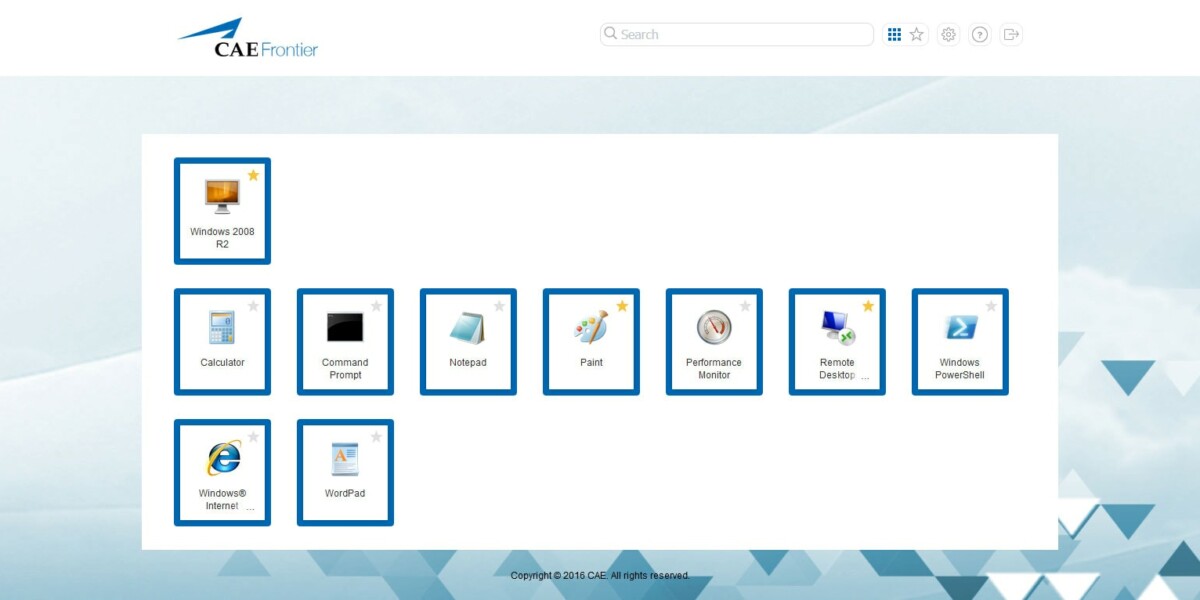 CAE Frontier – VMware Horizon View 7.4.1 After Login