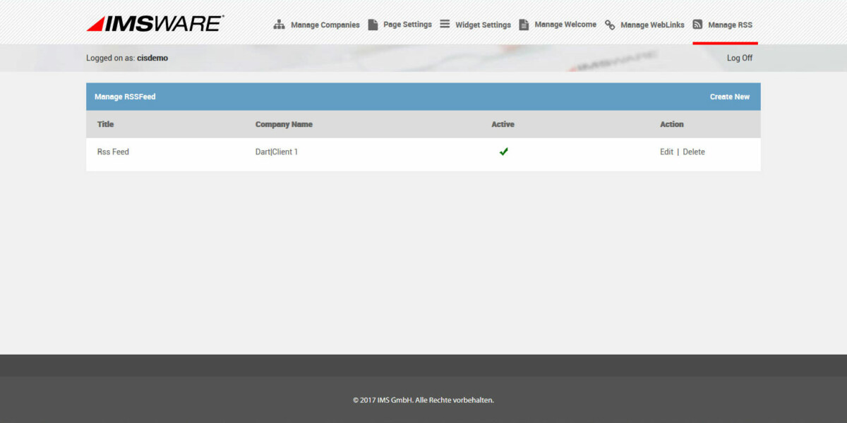 IMSWARE – Interface Admin Manage Welcome