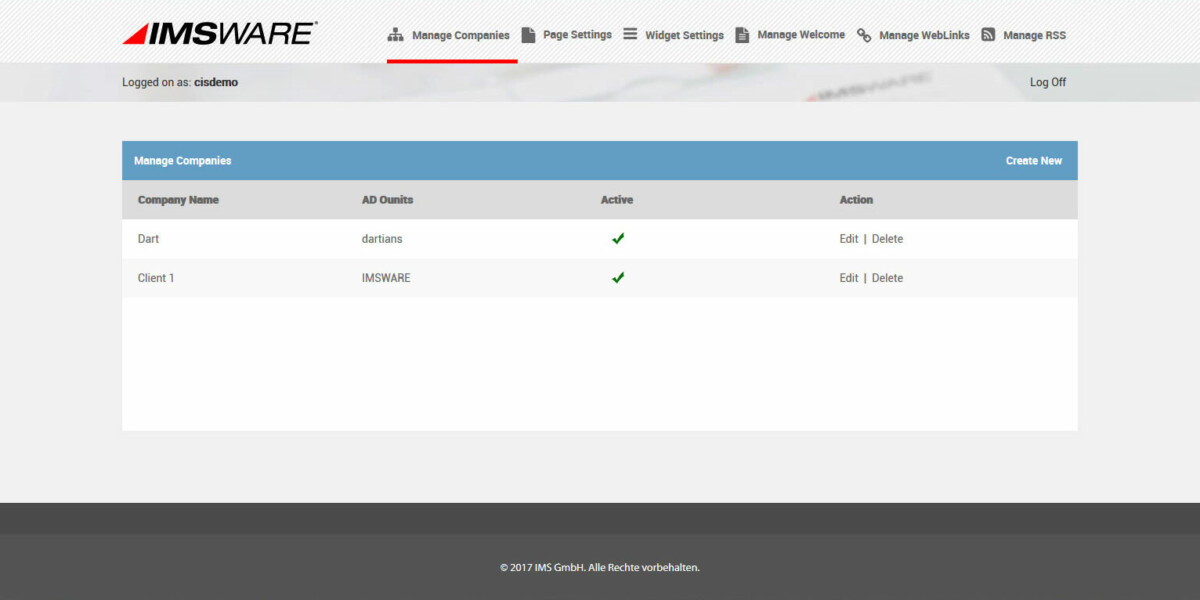 IMSWARE – Interface Admin Manage Companies