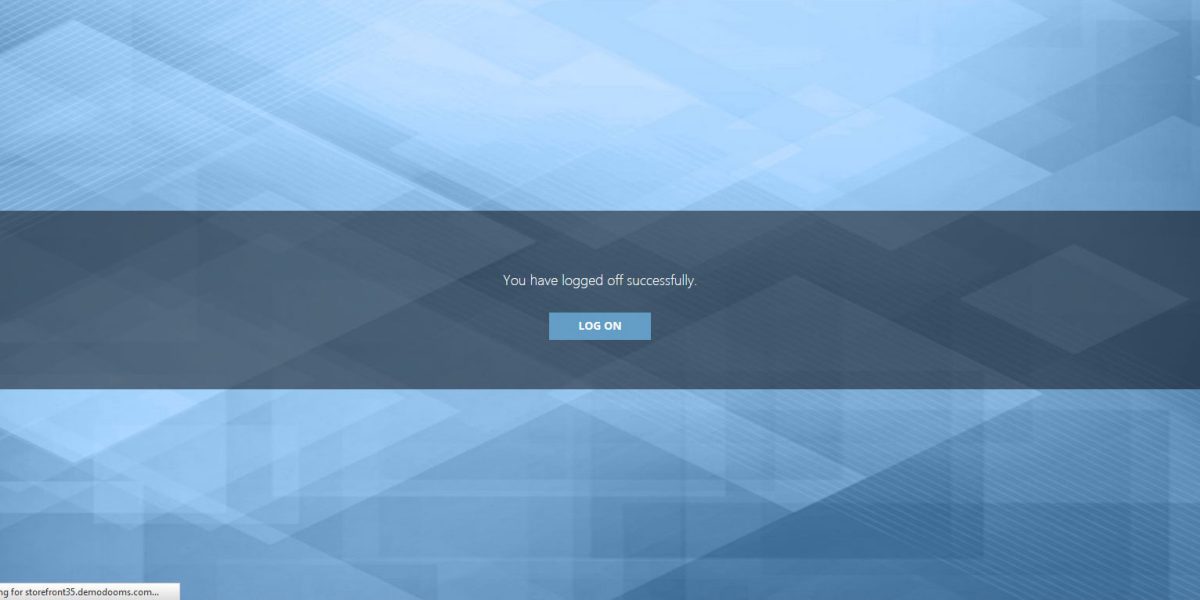 IMSWARE – Citrix StoreFront 3.12 Logged Off