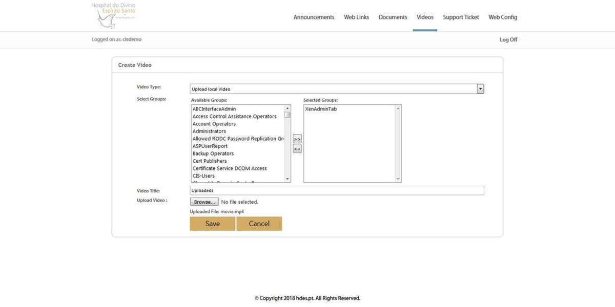 HDES - MS RDWeb Access 2016 - Create Video HDES_RDWeb_2016_Create_Videos