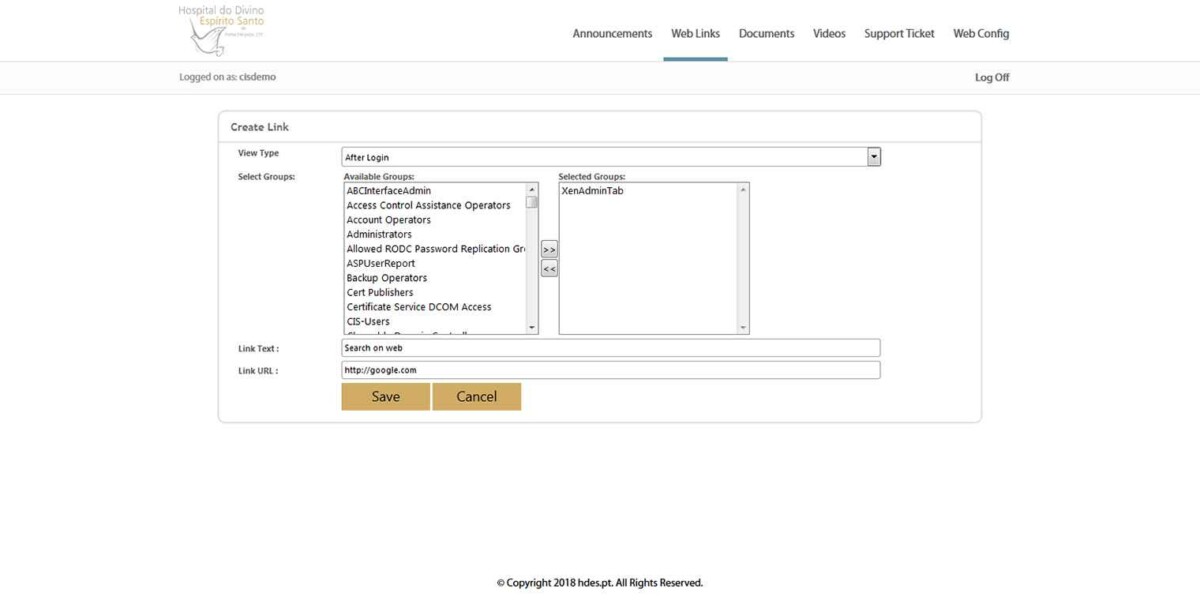 HDES - MS RDWeb Access 2016 - Create Web Links HDES_RDWeb_2016_Create_link