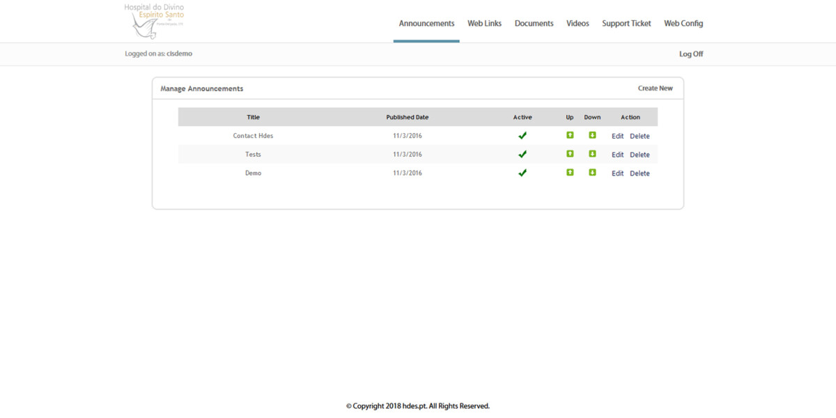 HDES - MS RDWeb Access 2016 - Manage Announcements HDES - MS RDWeb Access 2016 - Manage Announcements