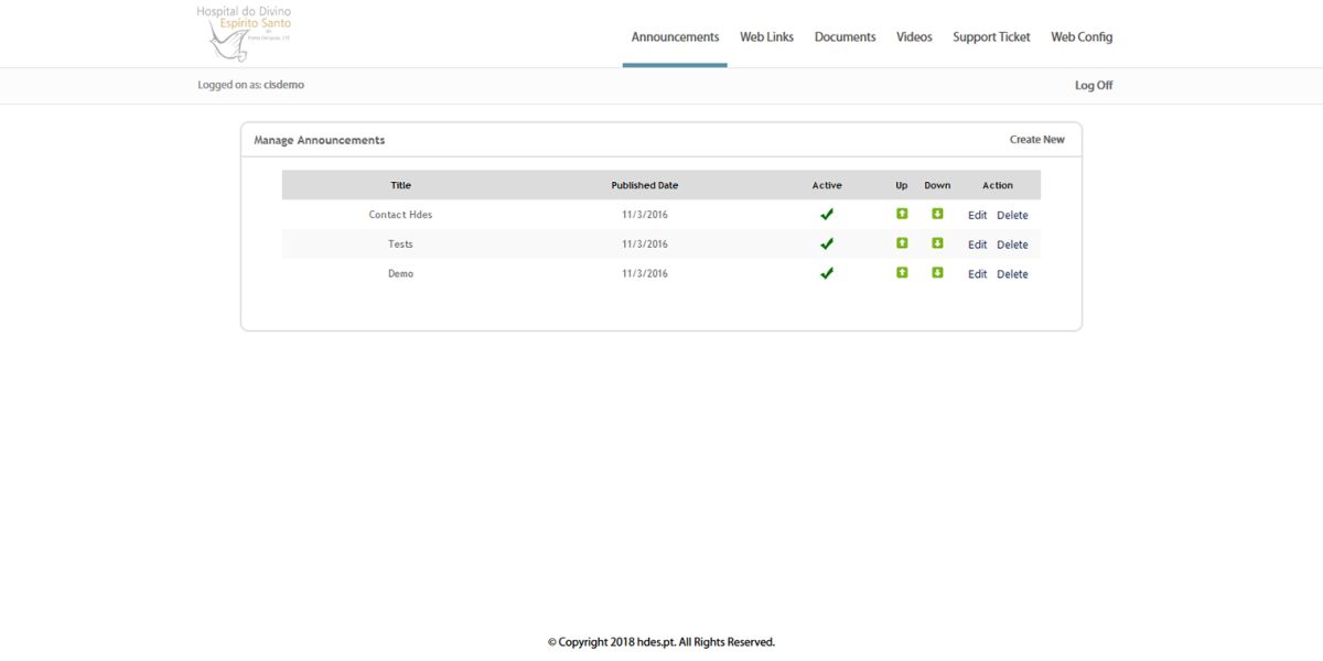 HDES - MS RDWeb Access 2016 - Manage Announcements HDES - MS RDWeb Access 2016 - Manage Announcements