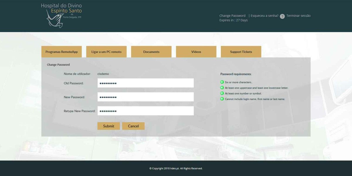 HDES - MS RDWeb Access 2016 Change Password HDES_RDWeb_2016_Video_Change_Password