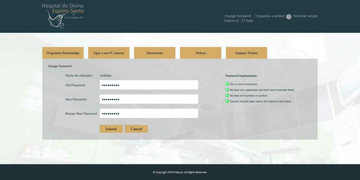 HDES - MS RDWeb Access 2016 Change Password HDES_RDWeb_2016_Video_Change_Password