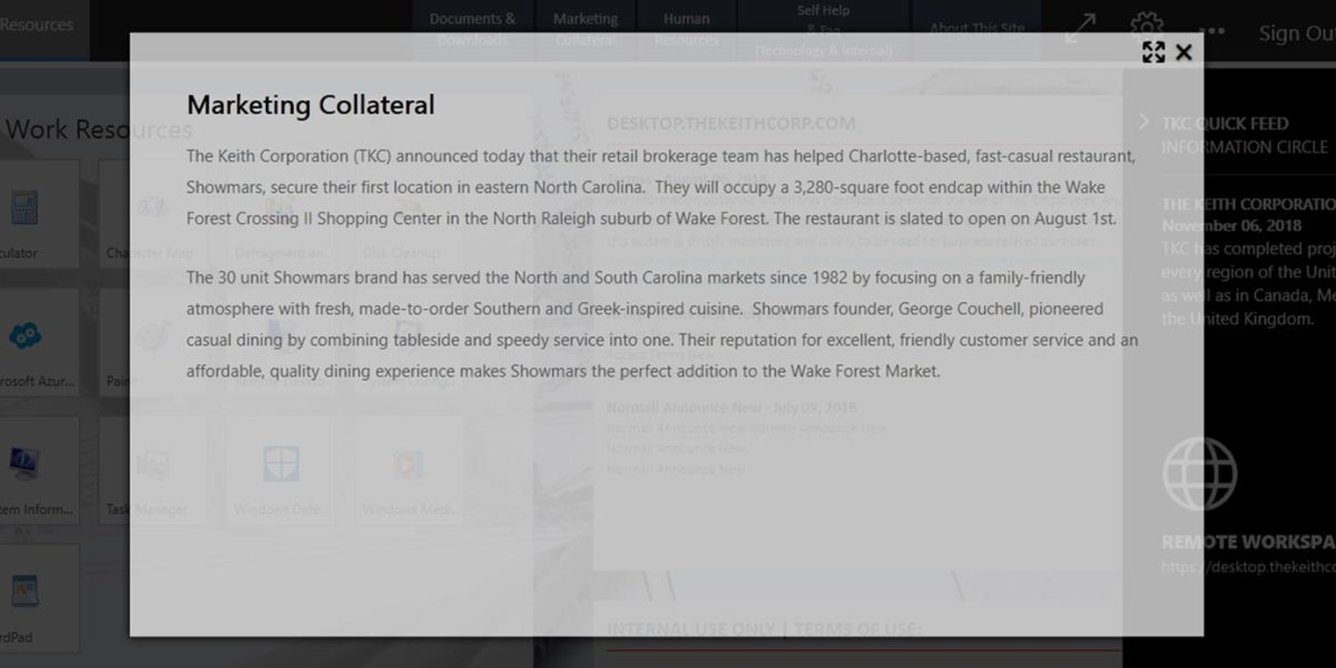 The Keith - MS RDWeb Access 2016 - Marketing Collateral The Keith - MS RDWeb Access 2016 - Marketing Collateral