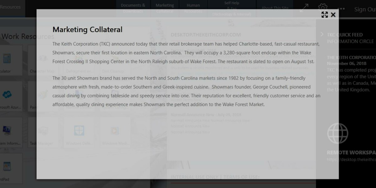 The Keith - MS RDWeb Access 2016 - Marketing Collateral The Keith - MS RDWeb Access 2016 - Marketing Collateral