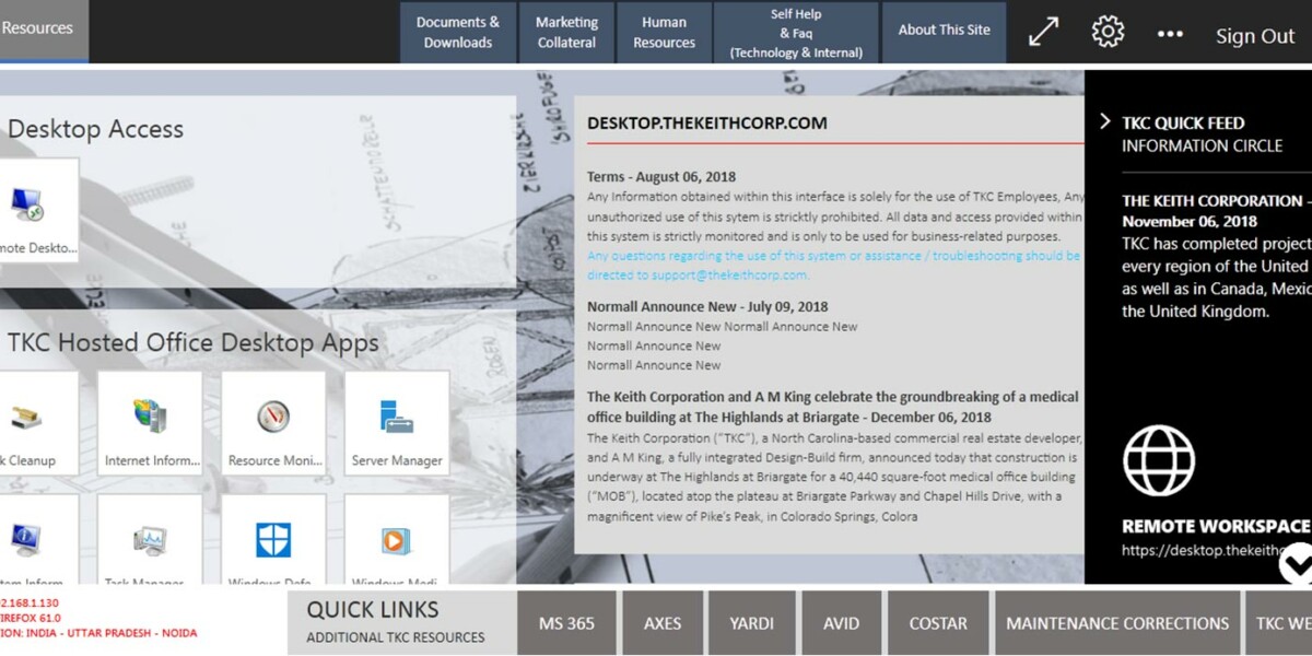 The Keith - MS RDWeb Access 2016 - After Login The Keith - MS RDWeb Access 2016 - After Login