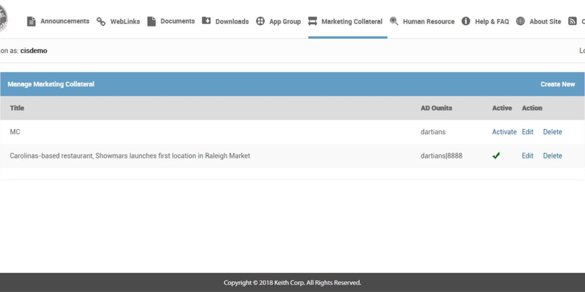 The Keith - MS RDWeb Access 2016 - Manage Marketing Collateral The Keith - MS RDWeb Access 2016 - Manage Marketing Collateral