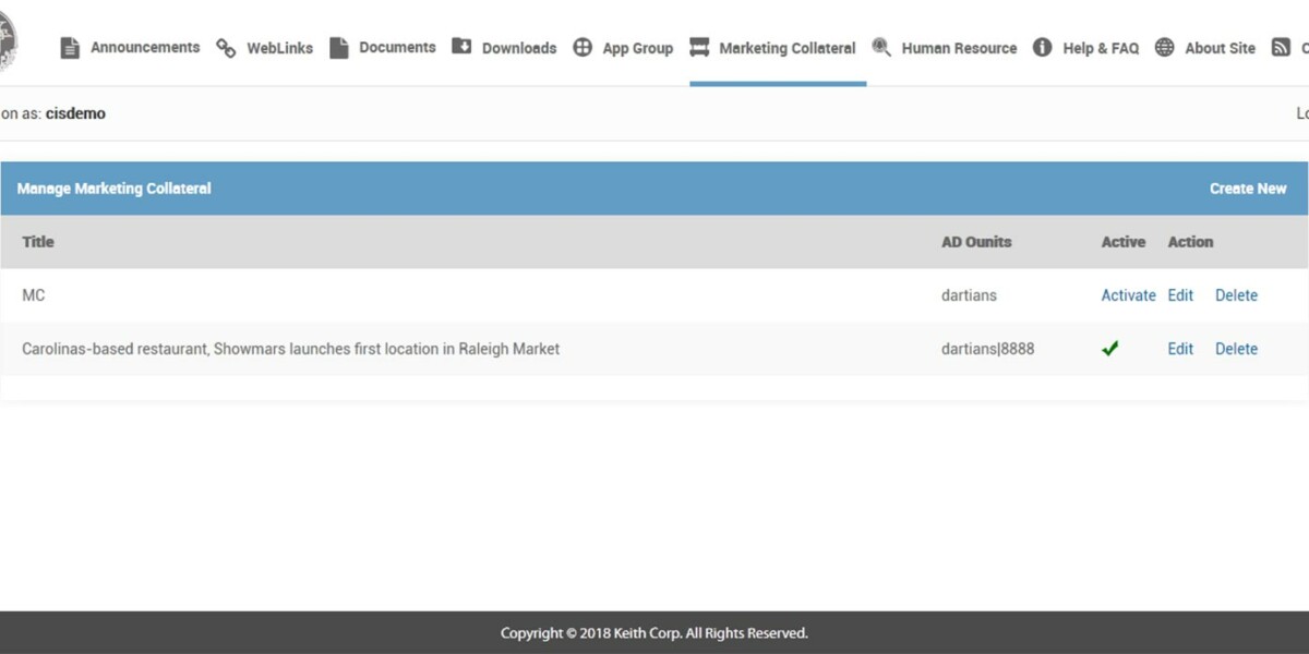 The Keith - MS RDWeb Access 2016 - Manage Marketing Collateral The Keith - MS RDWeb Access 2016 - Manage Marketing Collateral