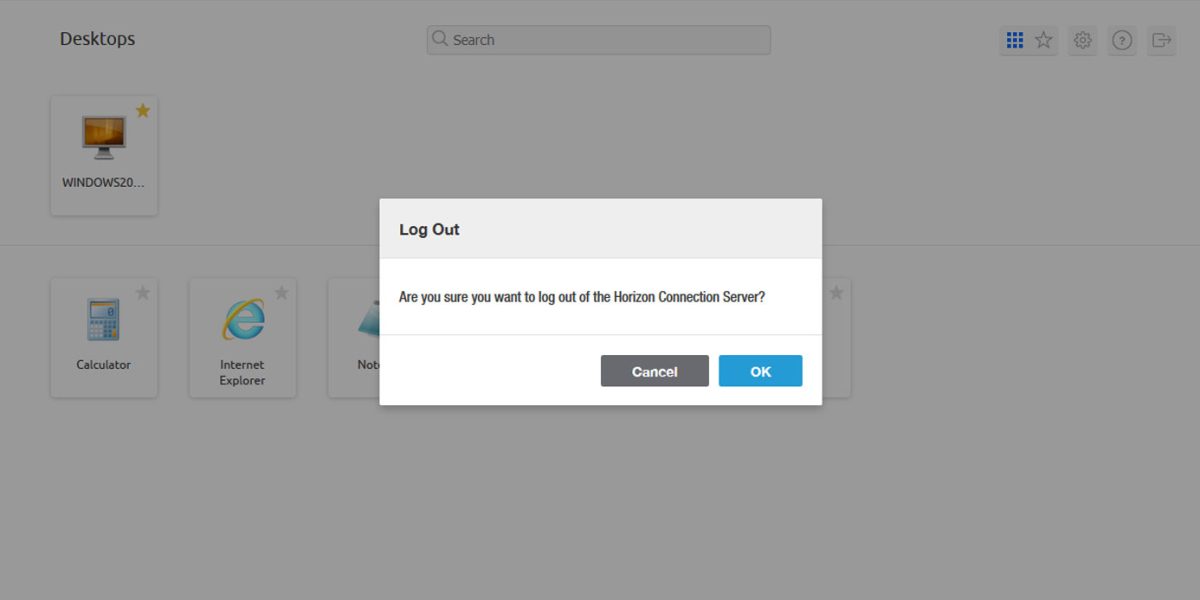 Inspired vLabs - VMware Horizon View 7.4 - Log Out Inspired vLabs - VMware Horizon View 7.4 - Log Out