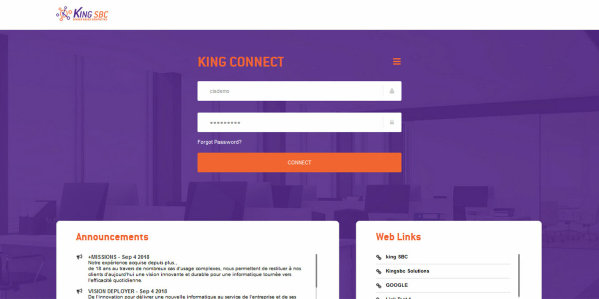 KING SBC - Ericom Connect AccessPortal Login KING SBC - Ericom Connect AccessPortal Login