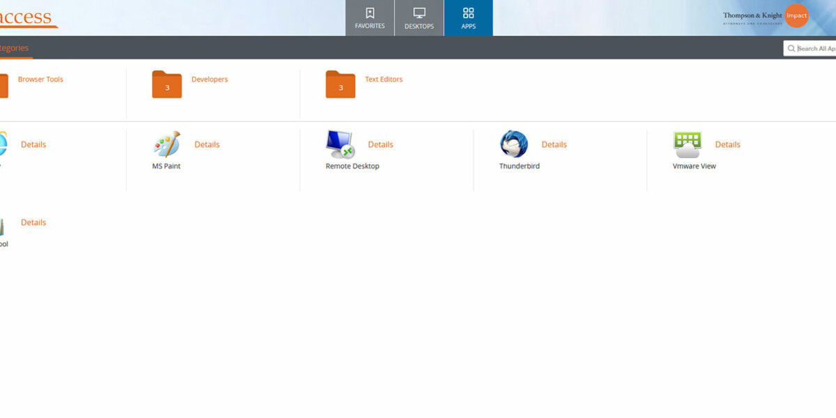 TKAccess – Citrix StoreFront3.15 - Apps