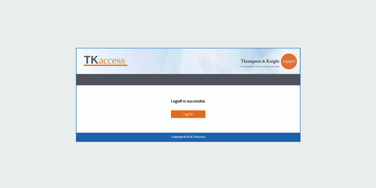 TKAccess – Netscaler 3.15 - Logout