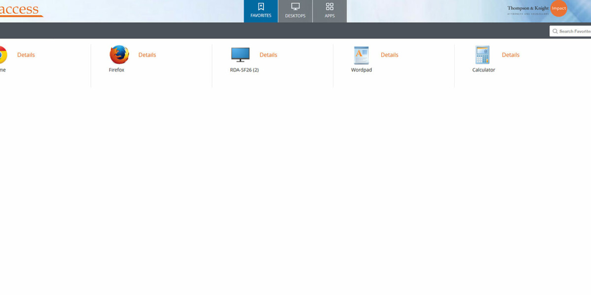 TKAccess – Citrix StoreFront3.15 - Favorites