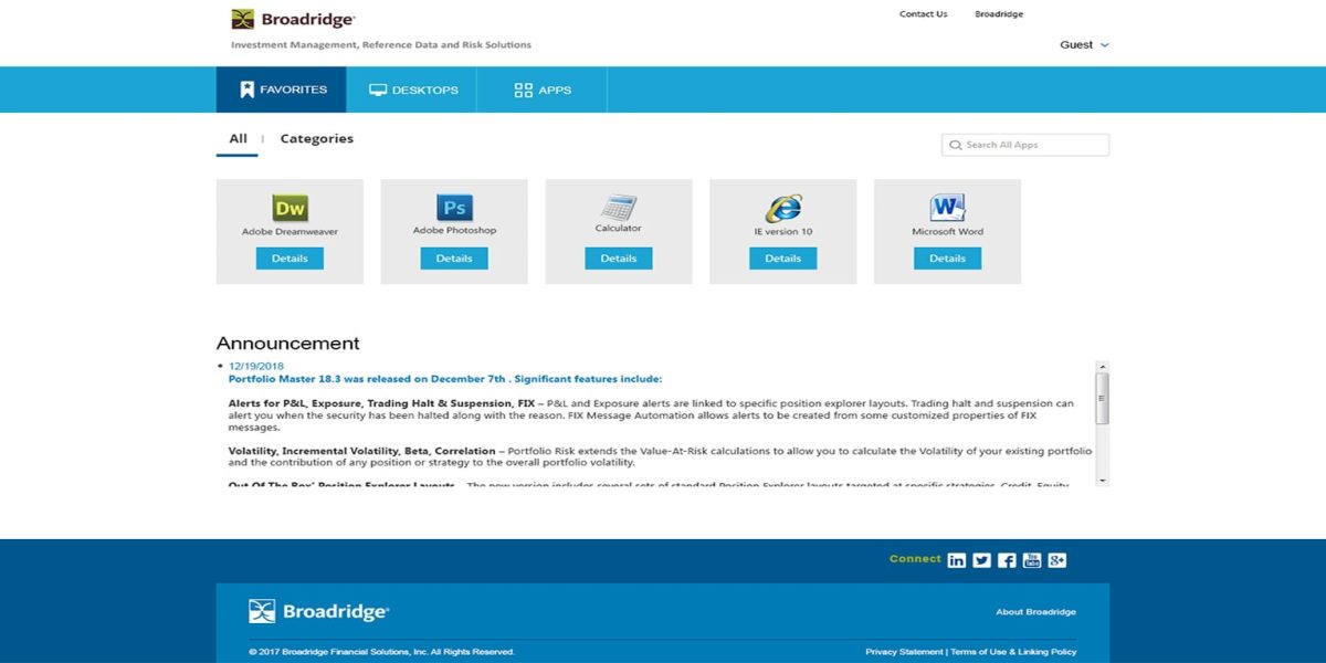 Broadridge - Storefront-3.16 - After-Login