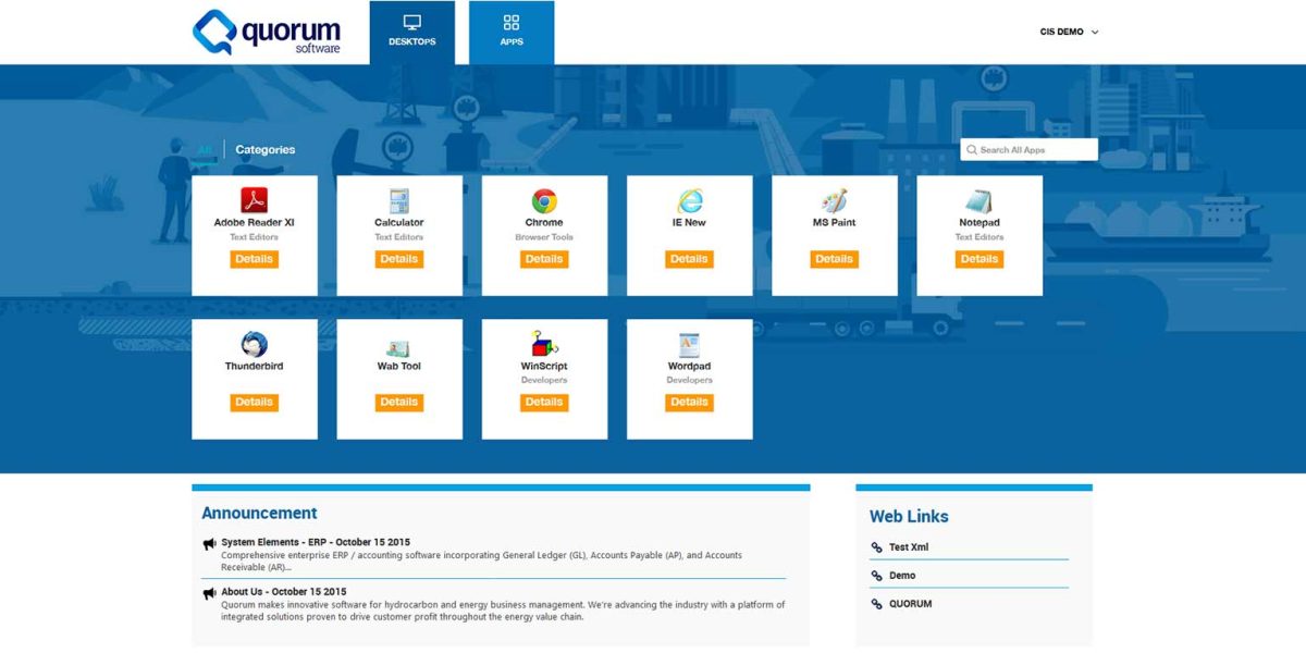 Quorum – Storefront - 3.12 - Desktops