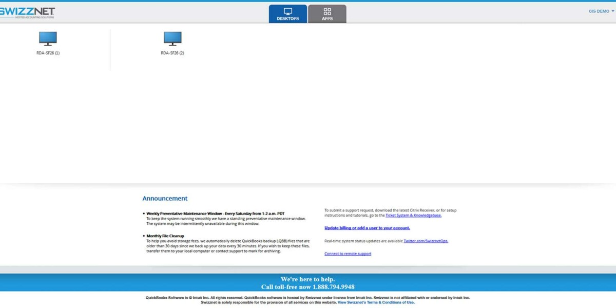 Swizznet - Citrix StoreFront 3.12 - Desktops