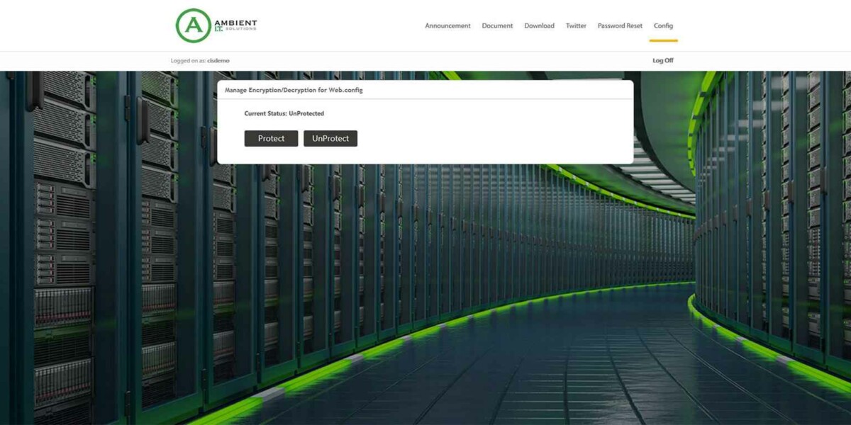 Ambient IT Solutions - Manage Encryption/Decryption for Web.config Ambient-IT-Solutions_config