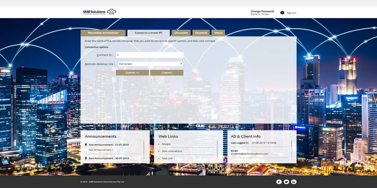 SMB Solutions - RDWeb - 2019 - Connect to a Remote PC
