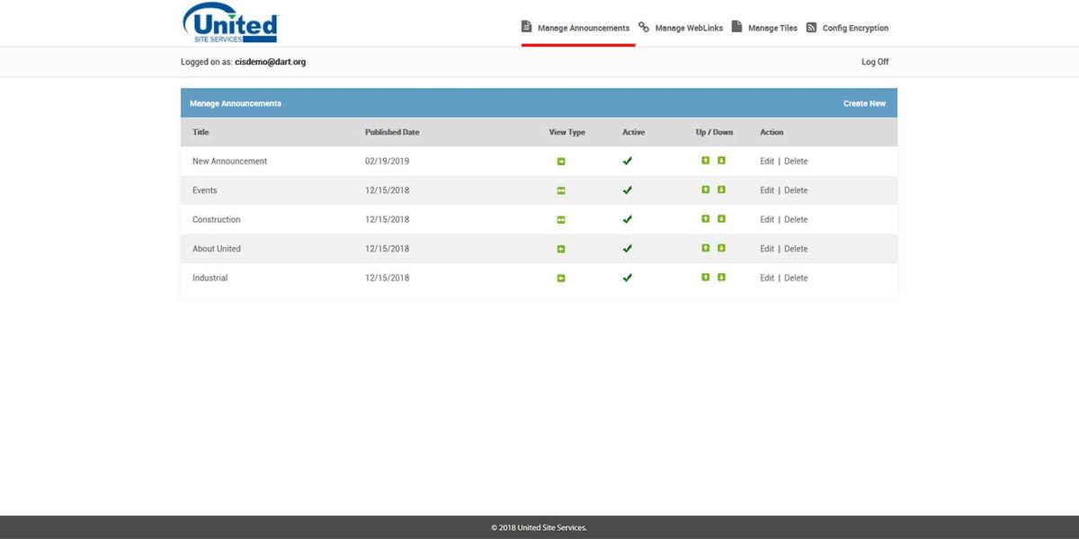 United Site Services - Citrix StoreFront 1903 - Manage Announcements