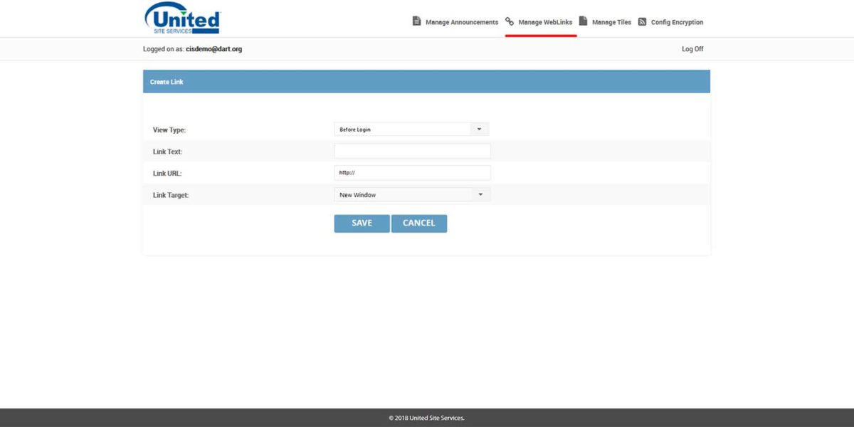United Site Services - Citrix StoreFront 1903 - Create-Weblink