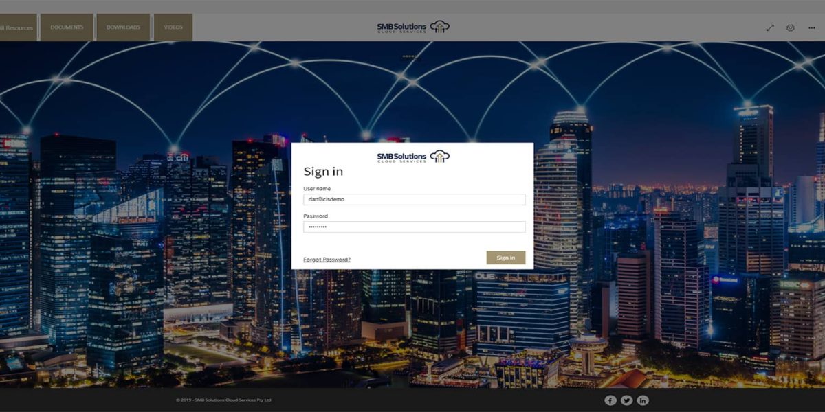SMB Solutions - RDWeb - 2019 - Webclient Login