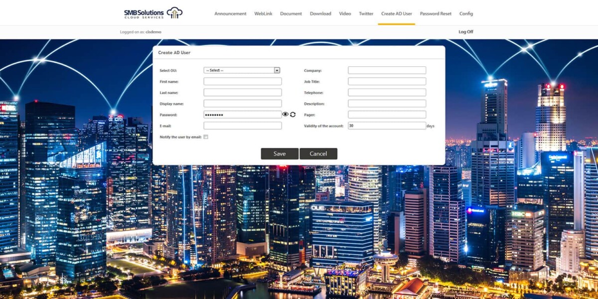 SMB Solutions - RDWeb - 2019 -  Create-Ad-User