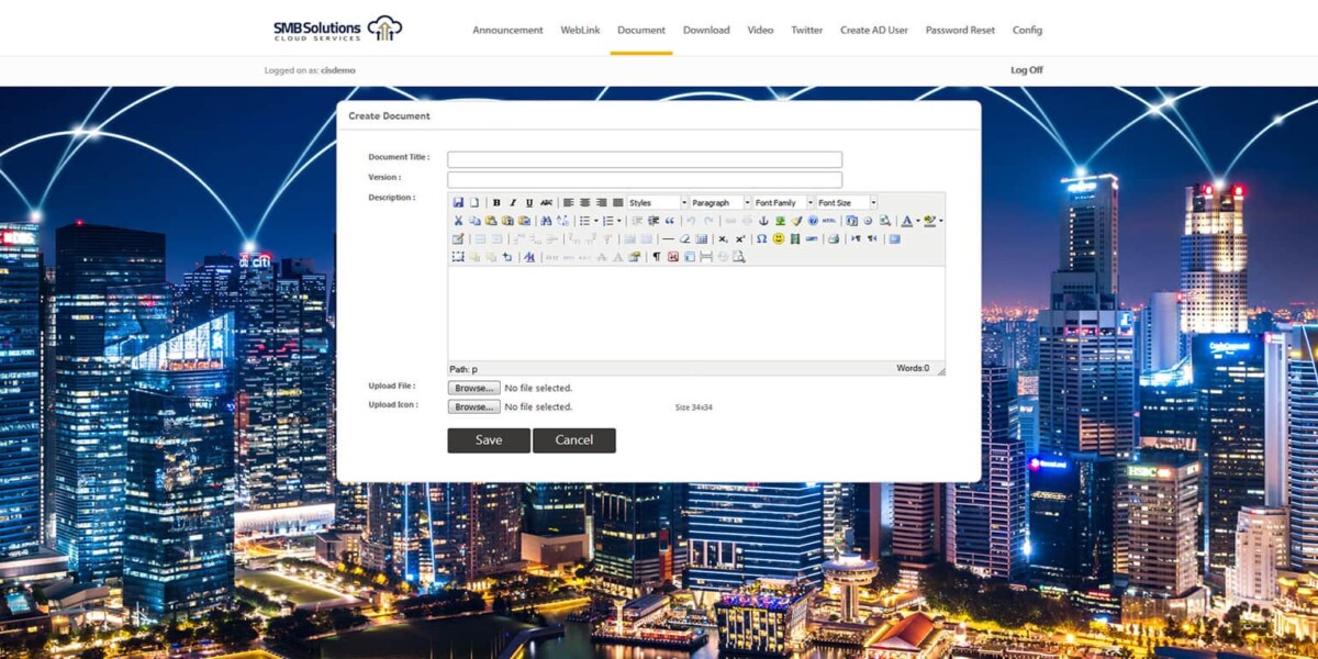 SMB Solutions - RDWeb - 2019 -  Create -Document
