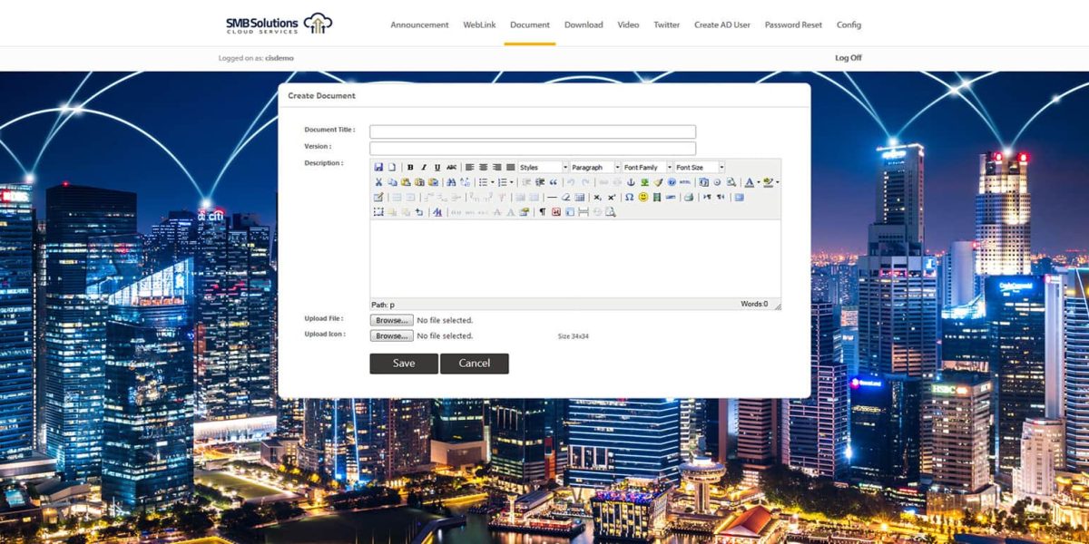 SMB Solutions - RDWeb - 2019 - Create -Document
