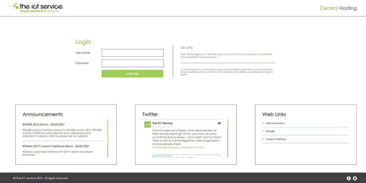 ICT Service - RD Web Access