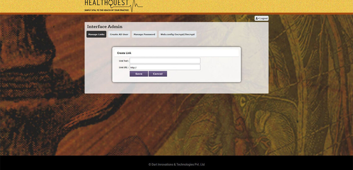HealthQuest -RDWeb - 2019 -  Interface Admin create link HealthQuest -RDWeb - 2019 - Interface Admin create link