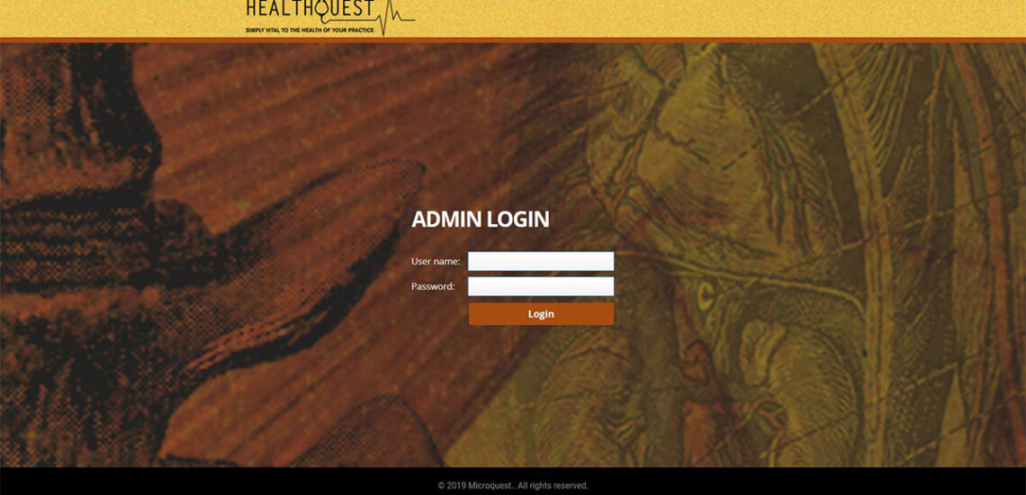 HealthQuest -RDWeb - 2019 -  Admin Login HealthQuest -RDWeb - 2019 - Admin Login