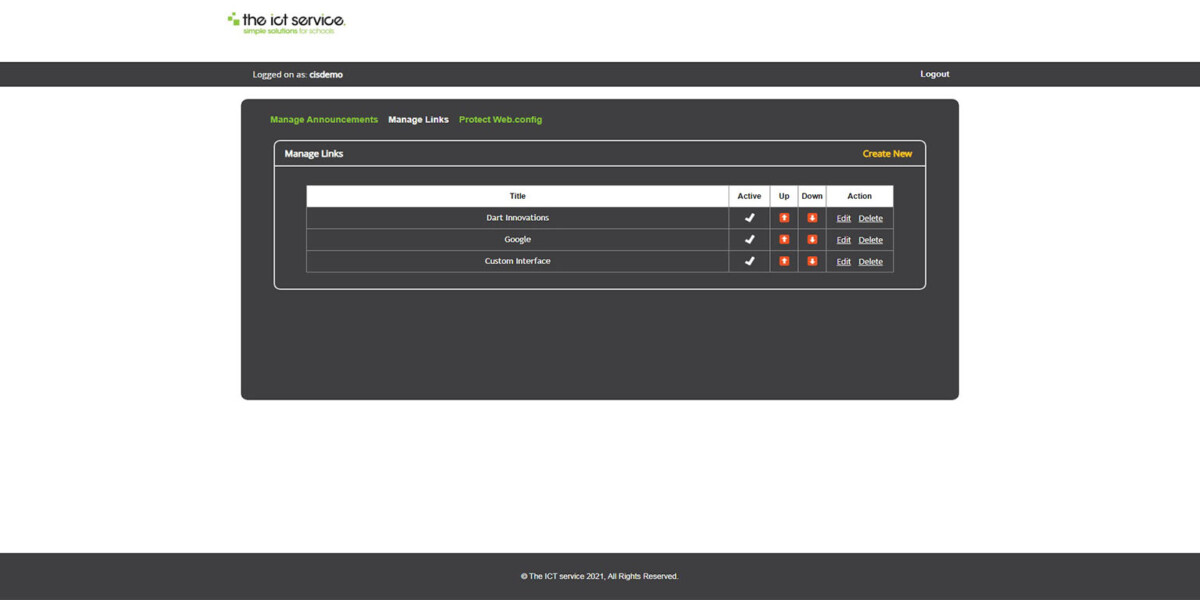 ICT Service - RD Web Access - Manage Links