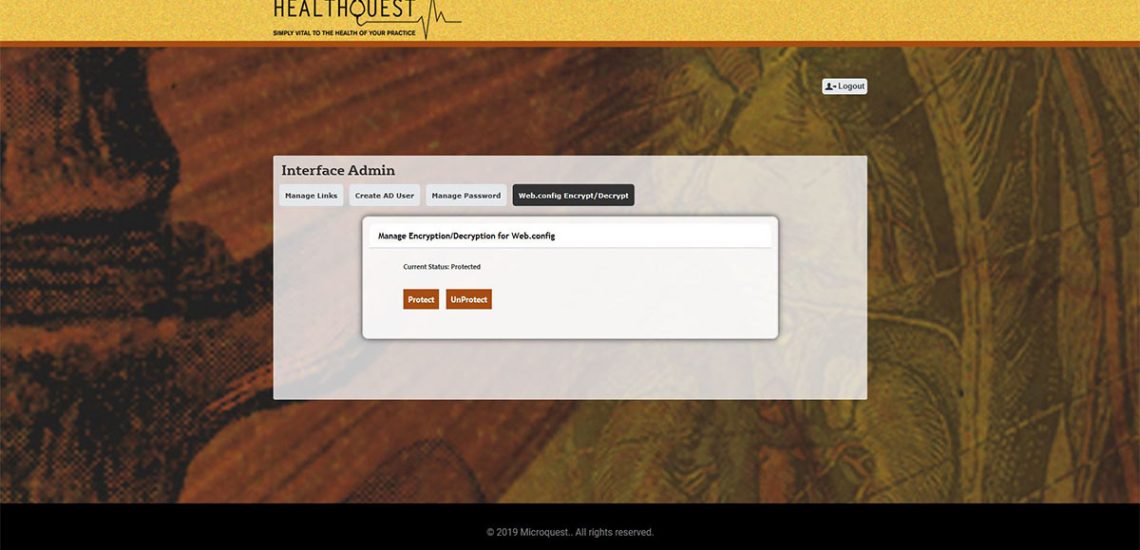 HealthQuest -RDWeb - 2019 - Interface Admin Webconfig HealthQuest -RDWeb - 2019 - Interface Admin Webconfig