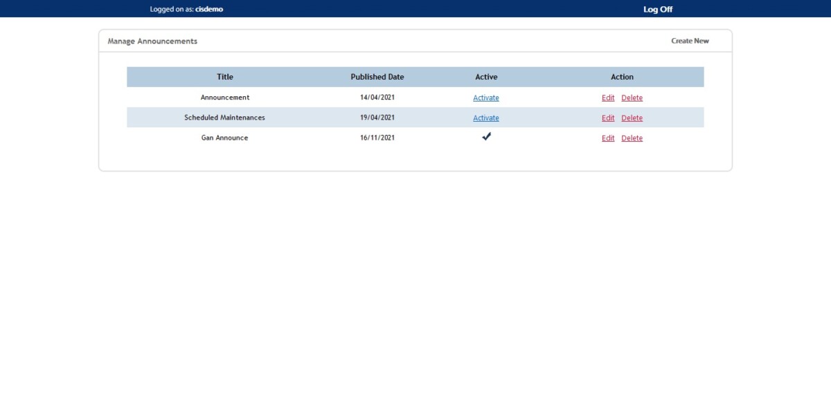 Brussles Airlines -IAdmin –Manage Announcements Brussles Airlines -IAdmin –Manage Announcements