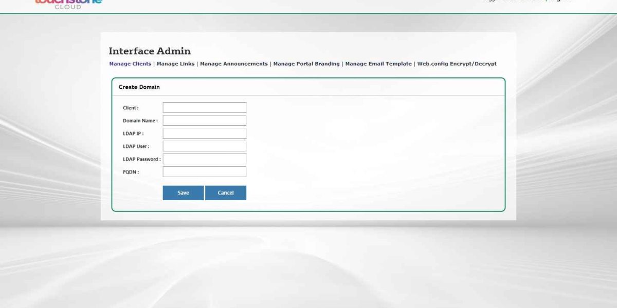 IAdmin – Create Domains Touchstone-IAdmin-CreateDomain