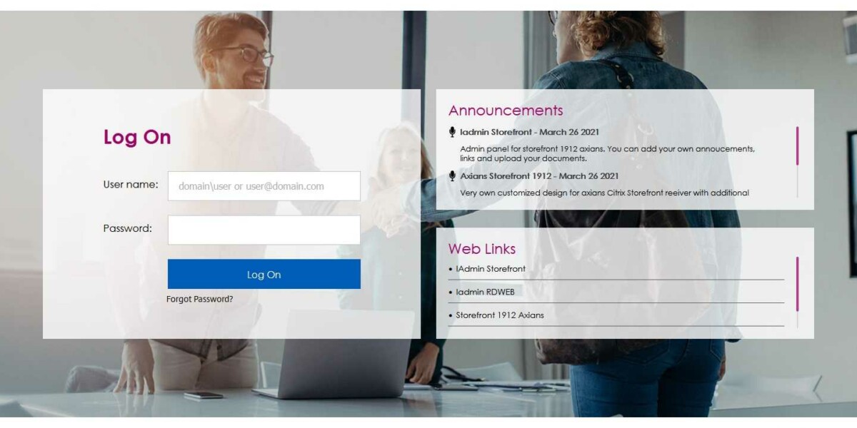 Citrix StoreFront 1912 Customization with Custom Features Axians-Storefront-Login