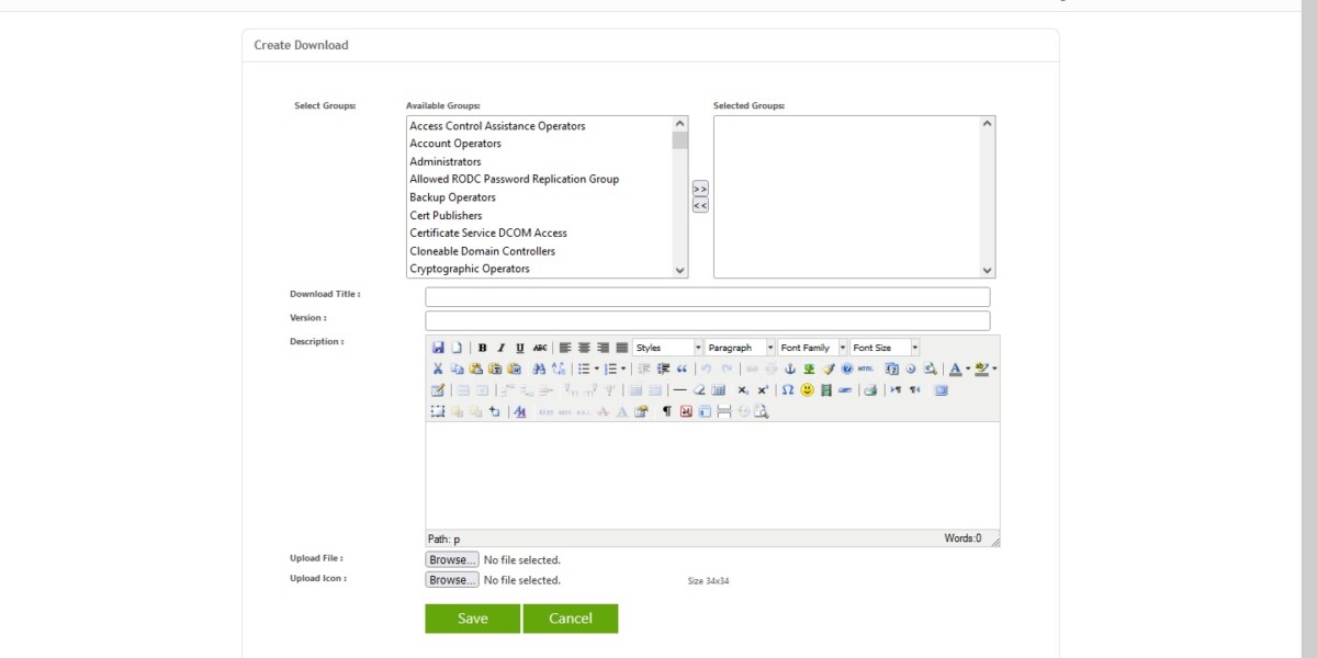 IAdmin-CreateDownloads