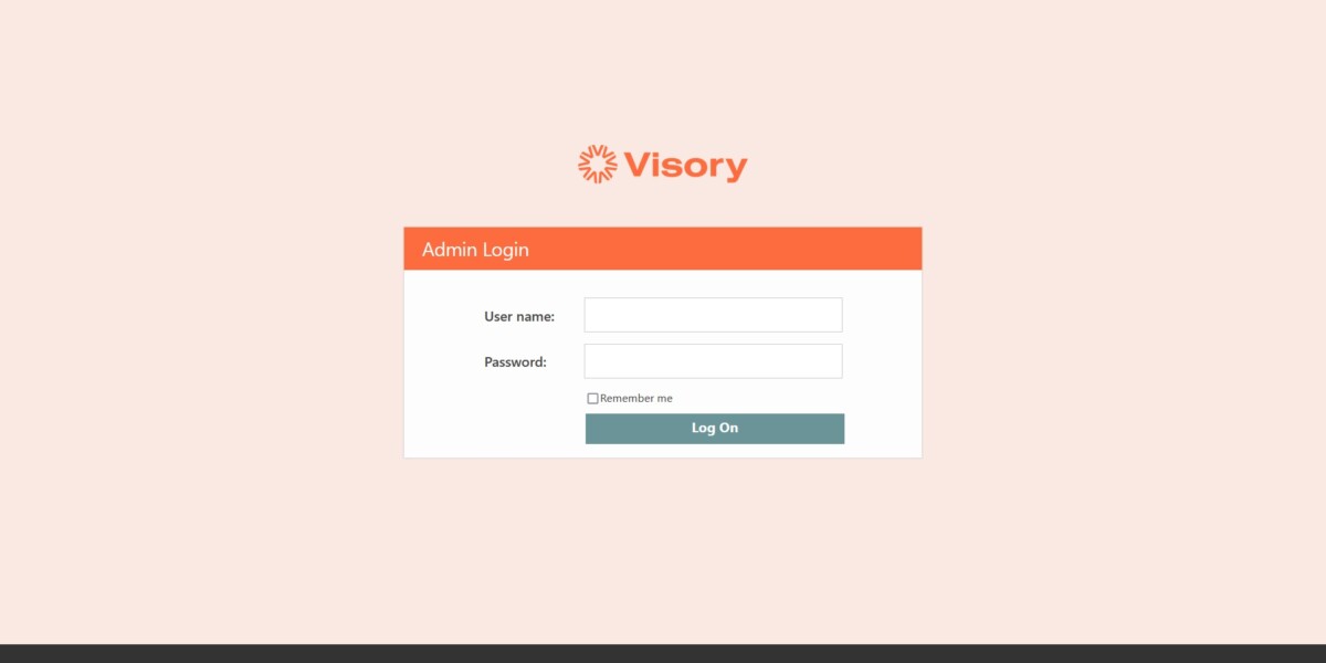 Visory – Iadmin Login Page Visory – Iadmin Login Page