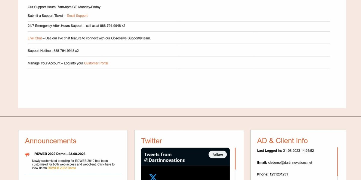 Visory – MS RD WebAccess Customer Support Visory – MS RD WebAccess Customer Support