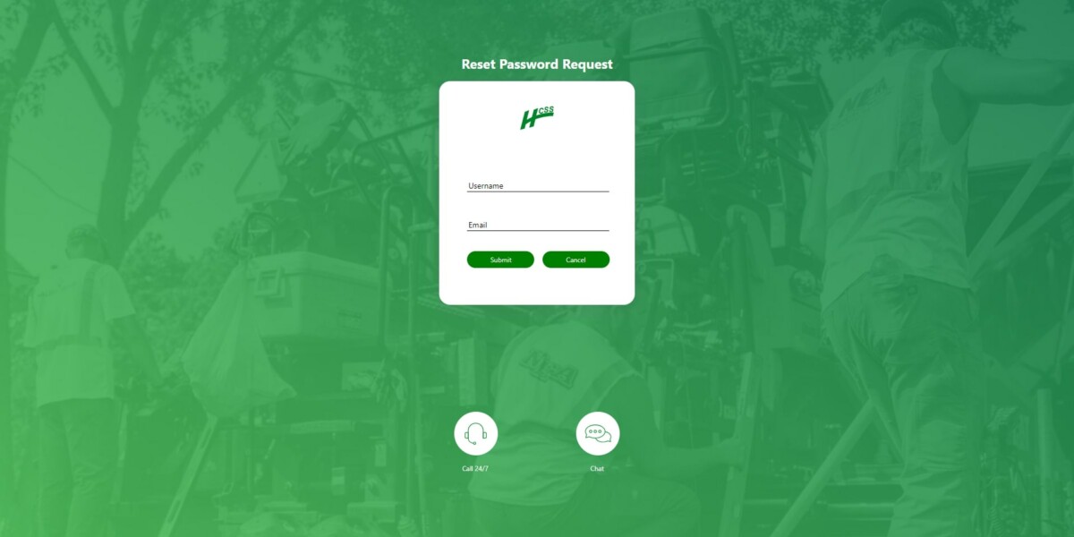 HCSS MS RD WebAccess Reset password