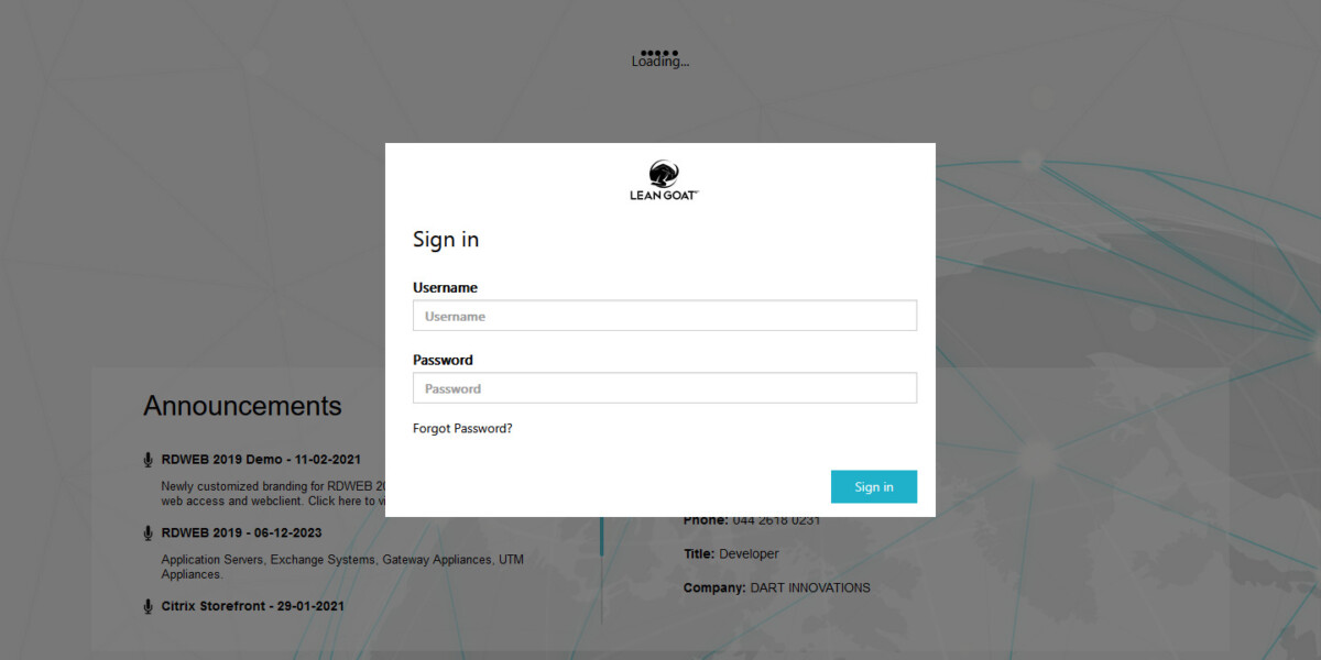Web client login Web client login