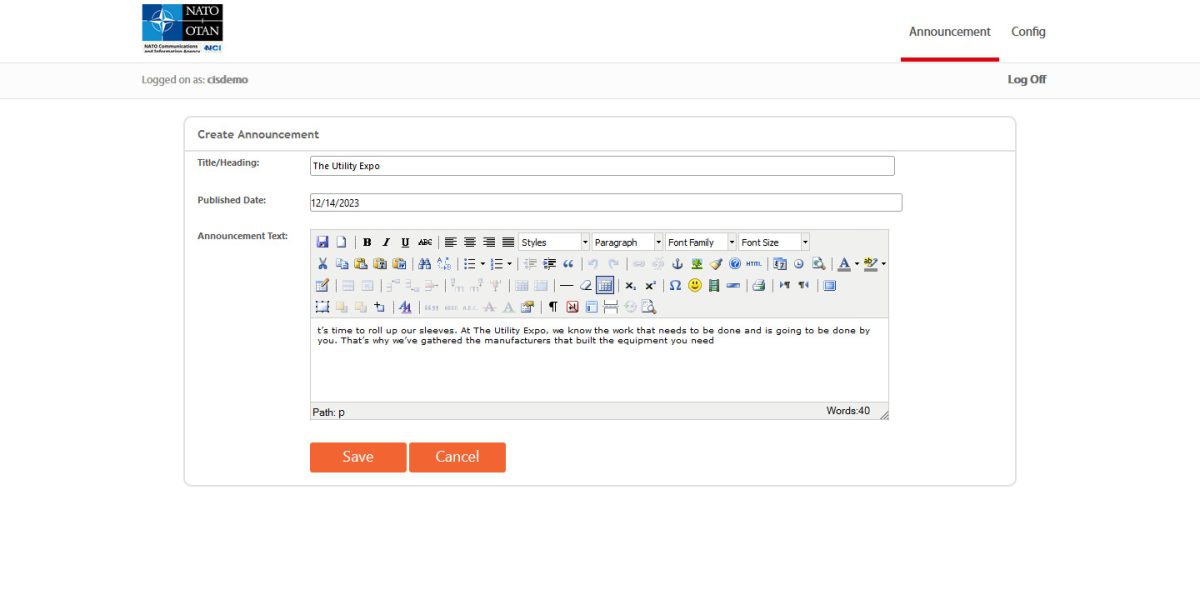 iadmin create announcement iadmin create announcement