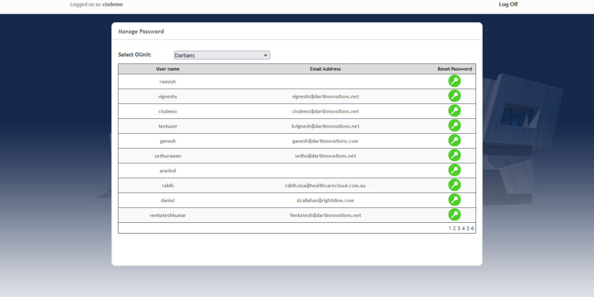 Manage Password By Admin