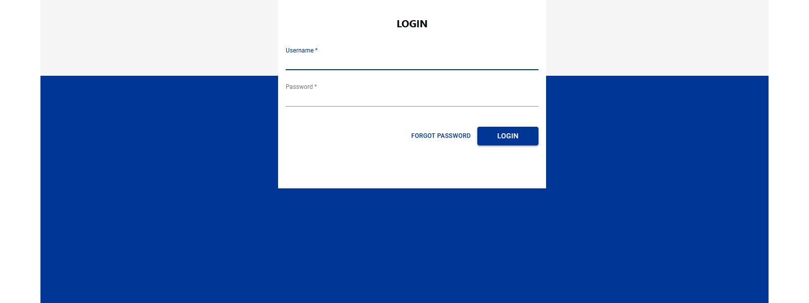 Atria Login Page